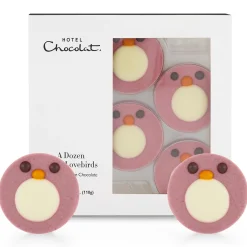 White Chocolate|Raspberry Chocolate<Hotel Chocolat A Dozen Chocolate Little Lovebirds