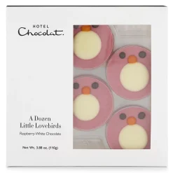 White Chocolate|Raspberry Chocolate<Hotel Chocolat A Dozen Chocolate Little Lovebirds