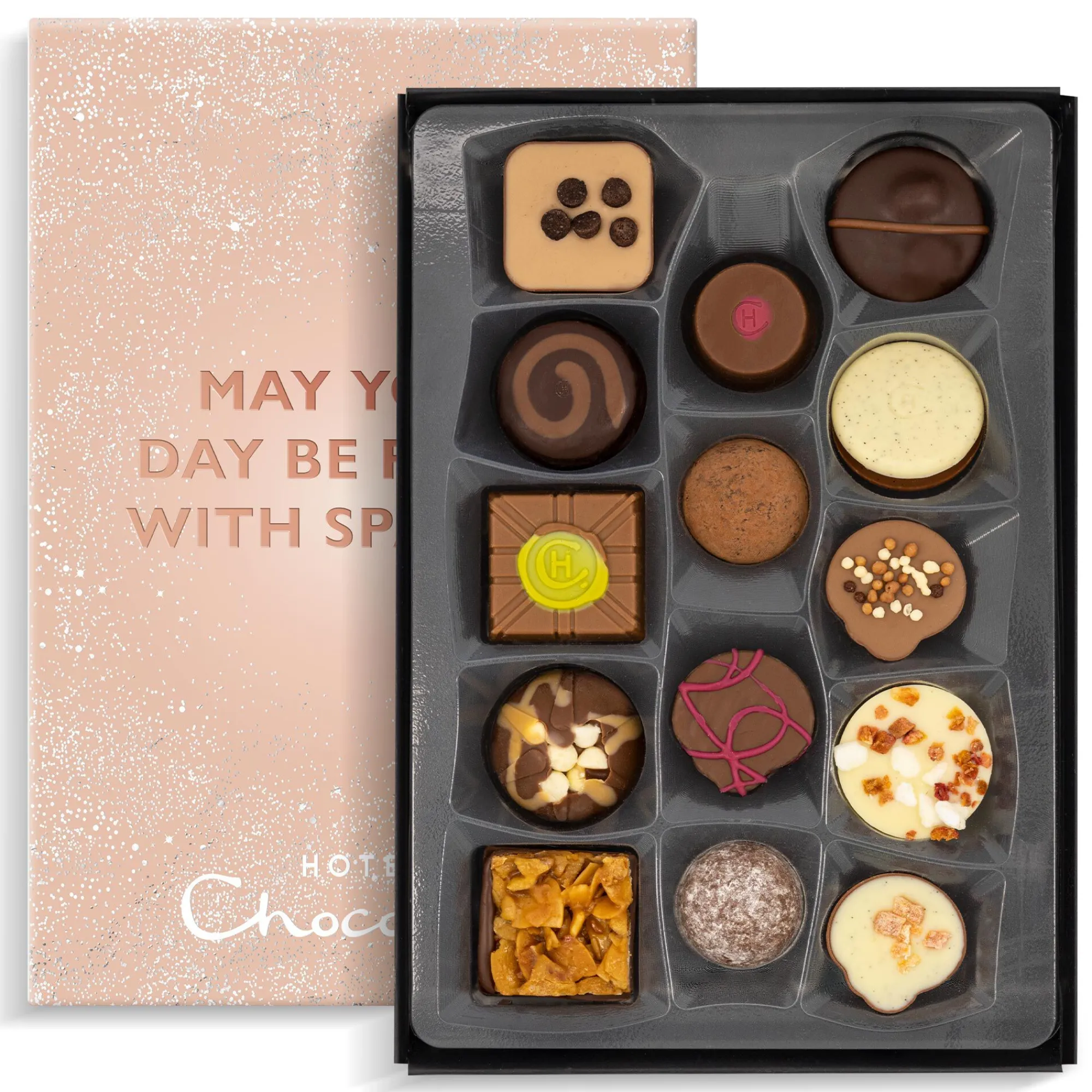 Vegetarian Chocolates|Letterbox Gifts<Hotel Chocolat Everything H-box with A Little Sparkle Sleeve