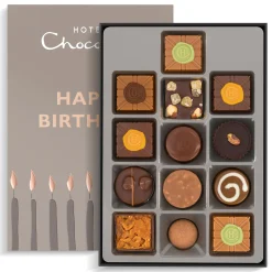 Chocolate Without Alcohol|Chocolate Boxes<Hotel Chocolat Exquisitely Nutty H-box with Happy Birthday Sleeve