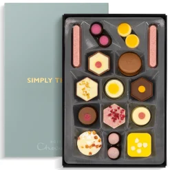 Vegetarian Chocolates|Chocolate Without Alcohol<Hotel Chocolat Exuberantly Fruity H-Box with Simply Thanks Sleeve