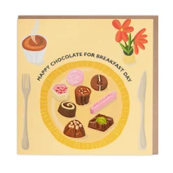 Birthday Cards<Hotel Chocolat ‘Happy Chocolate For Breakfast Day’ Blank Birthday Card