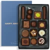 Chocolate Without Alcohol|Letterbox Gifts<Hotel Chocolat Milk to Caramel H-Box with Happy Anniversary Sleeve