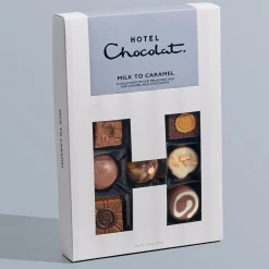 Chocolate Without Alcohol|Letterbox Gifts<Hotel Chocolat Milk to Caramel H-box with A Little Sparkle Sleeve