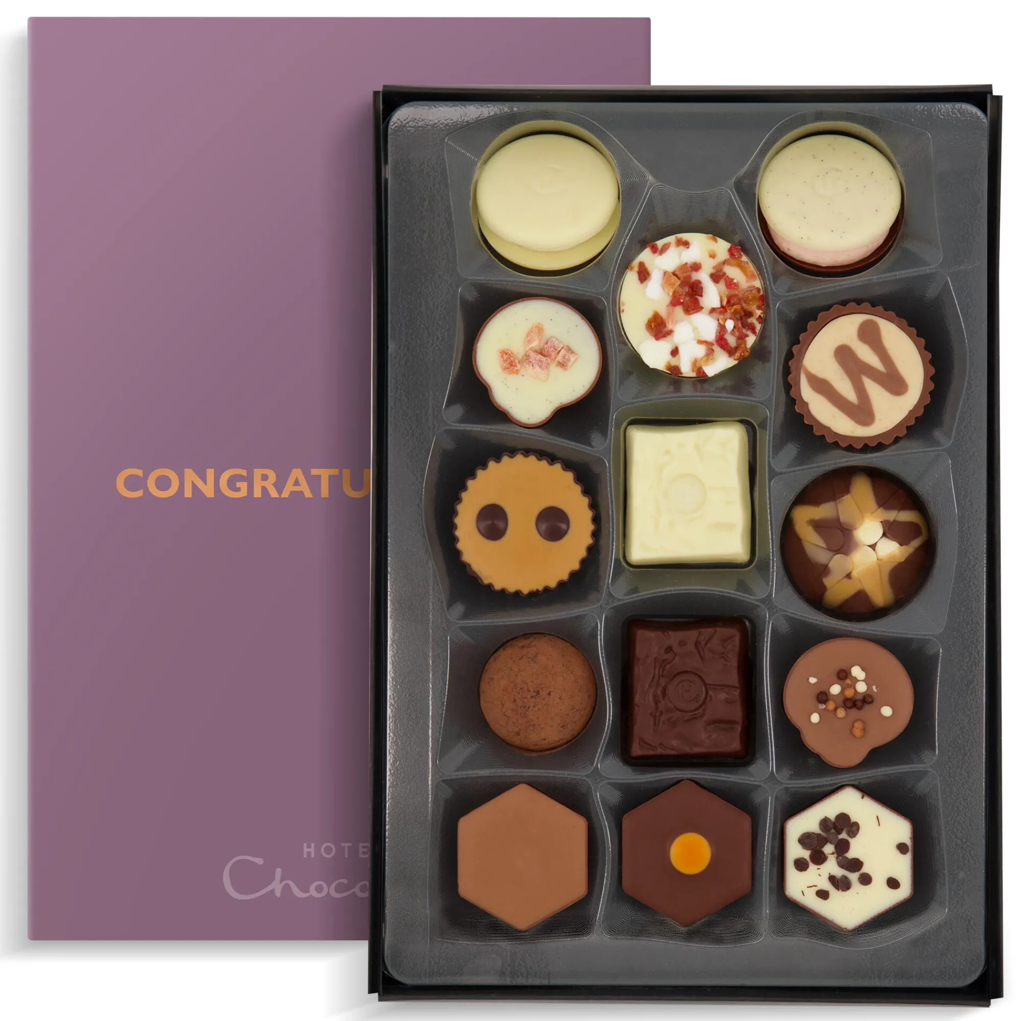 Chocolate Without Alcohol|Letterbox Gifts<Hotel Chocolat Patisserie H-Box with Congratulations Sleeve