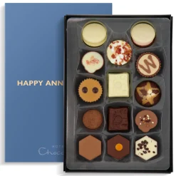 Chocolate Without Alcohol|Letterbox Gifts<Hotel Chocolat Patisserie H-Box with Happy Anniversary Sleeve
