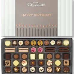 Vegetarian Chocolates|Chocolate Without Alcohol<Hotel Chocolat Patisserie Sleekster Luxe with Happy Birthday Sleeve