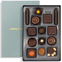 Vegetarian Chocolates|Letterbox Gifts<Hotel Chocolat Serious Dark Fix H-Box with Simply Thanks Sleeve