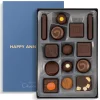 Vegetarian Chocolates|Letterbox Gifts<Hotel Chocolat Serious Dark Fix H-Box with Happy Anniversary Sleeve