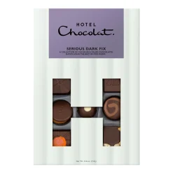 Vegetarian Chocolates|Letterbox Gifts<Hotel Chocolat Serious Dark Fix H-Box with Happy Birthday Sleeve