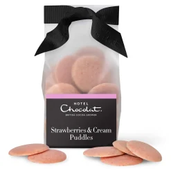 White Chocolate|Fruity Chocolate<Hotel Chocolat Strawberries & Cream Chocolate Puddles